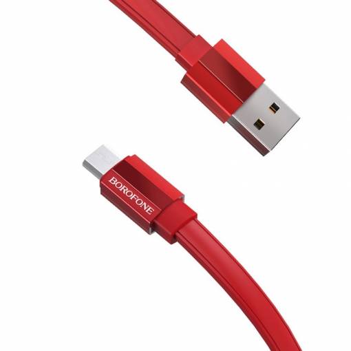 Foto - Micro USB kabel Borofone 1.8 m - červená