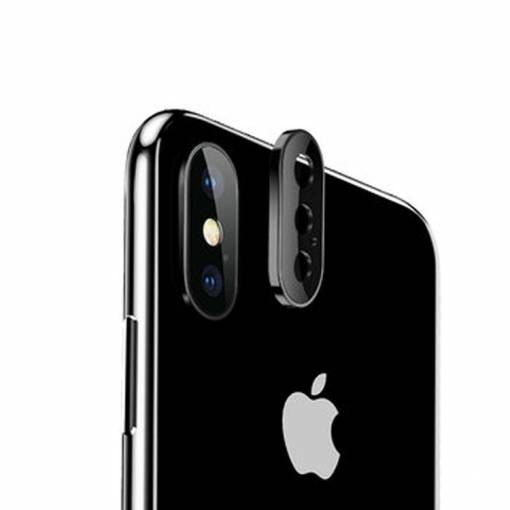 Foto - Tvrzené sklo Titanium na zadní kameru iPhone XS Max - černá