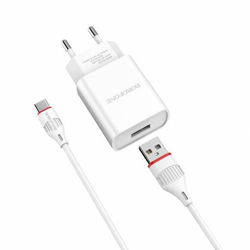 Foto - Nabíječka + USB-C kabel Borofone (sada) - bílá