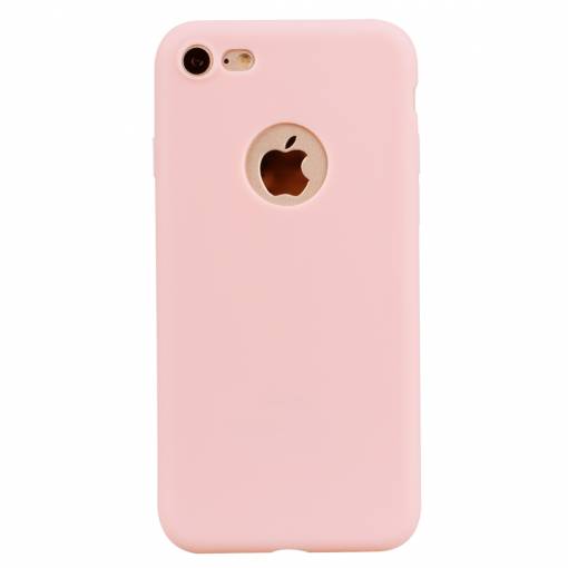 Foto - Obal s výřezem na logo na iPhone 7/ 8- Candy Pink