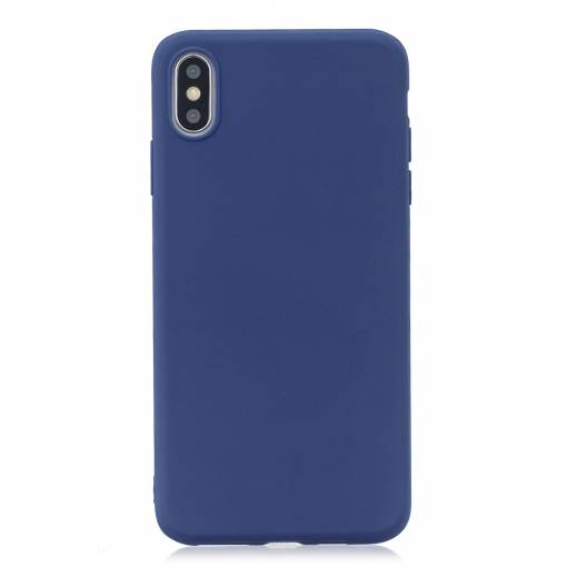 Foto - Matný silikonový obal na iPhone XS Max - Royal Blue