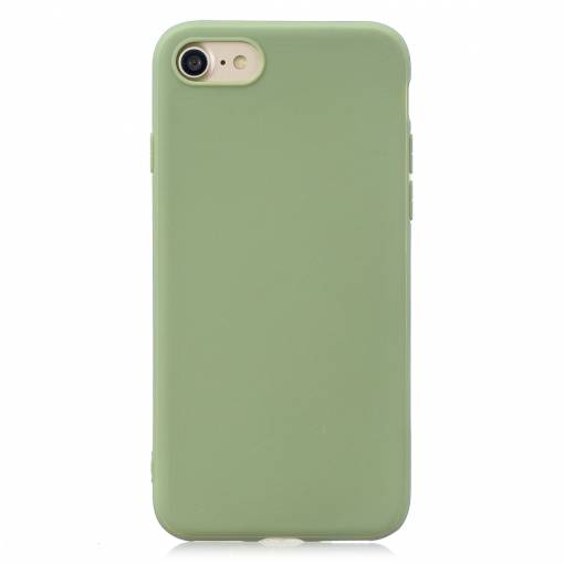 Foto - Matný silikonový obal na iPhone 7 - hráškově zelená
