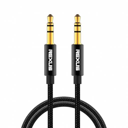 Foto - Odolný audio kabel Rexlis 3.5mm jack (5 m) - černá