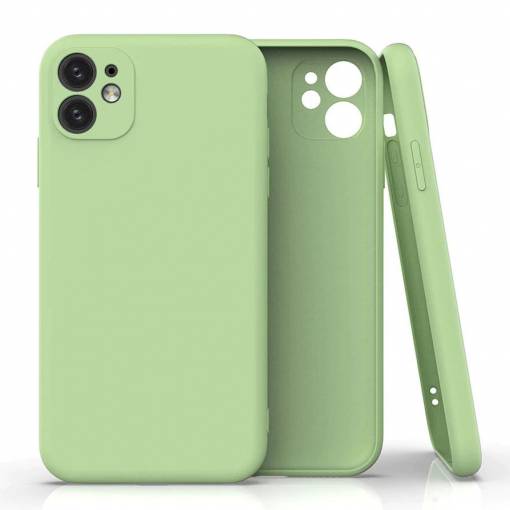 Foto - Silikonový kryt pro iPhone 12 světle zelený