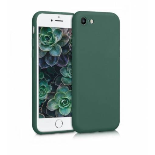 Foto - Silikonový kryt pro iPhone SE 2022/ SE 2020/ 7/ 8 tmavě zelený