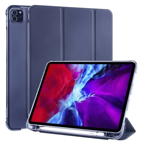 Foto - Pouzdro z PU kůže pro Apple iPad Pro 11 (2020) + slot pro Apple Pencil - Dark Blue