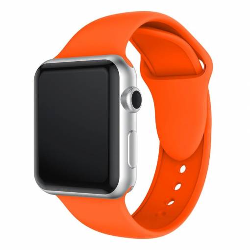 Foto - eses Silikonový řemínek 38mm/40mm/41mm S/M/L korálově červená pro Apple Watch