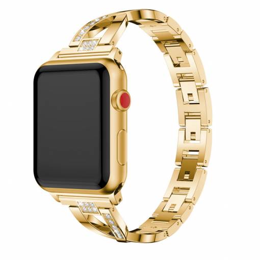 Foto - eses Kovový elegantní řemínek pro Apple Watch - Zlatý 38mm, 40mm, 41mm