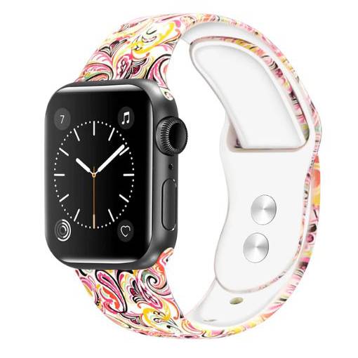 Foto - eses Silikonový řemínek pro Apple Watch - Vzorovaný, 42mm/44mm/45mm/49mm