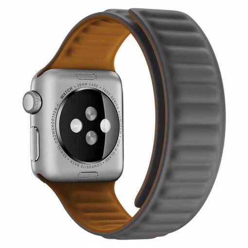 Foto - eses Silikonový magnetický řemínek pro Apple Watch - Šedý, 38mm/40mm/41mm