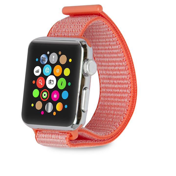 eses Nylonový řemínek pro Apple Watch - Oranžovo červený, 42mm/44mm/45mm/49mm