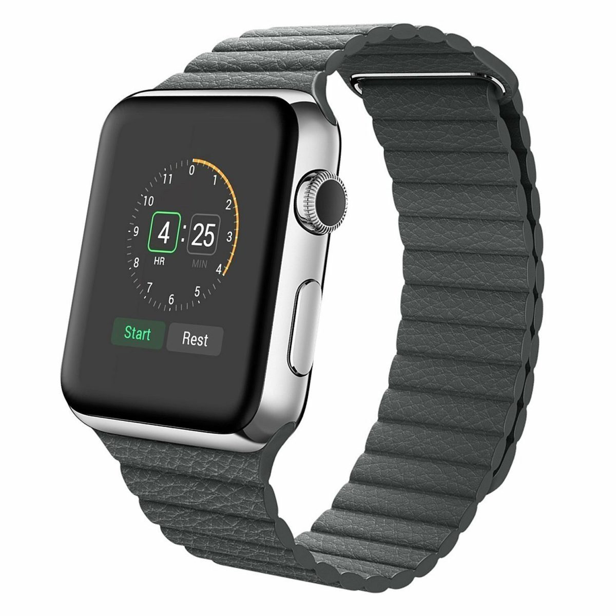 eses Kožený magnetický řemínek pro Apple Watch - Černý, 42mm/44mm/45mm/49mm