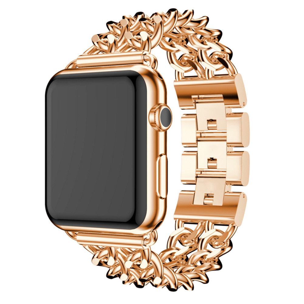 eses Kovový řetízkový řemínek pro Apple Watch - Růžovo zlatý, 38mm/40mm/41mm
