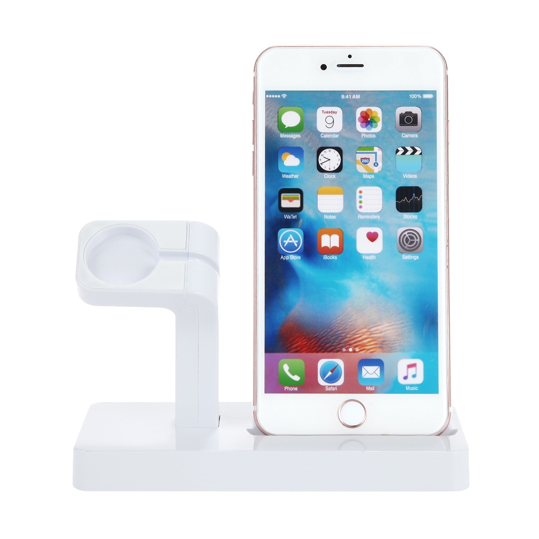 Nabíjecí stojánek pro iPhone a Apple Watch - bílá