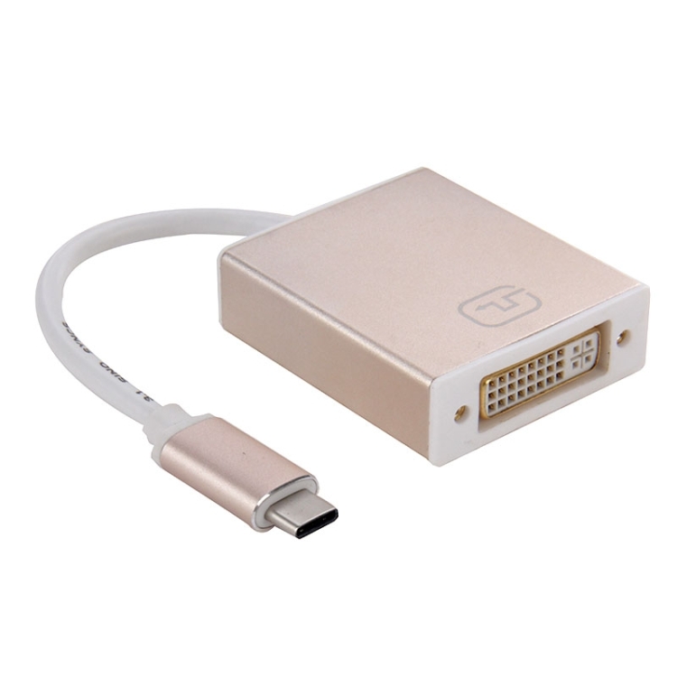 Redukce USB-C (samec) / DVI (samice) - zlatá