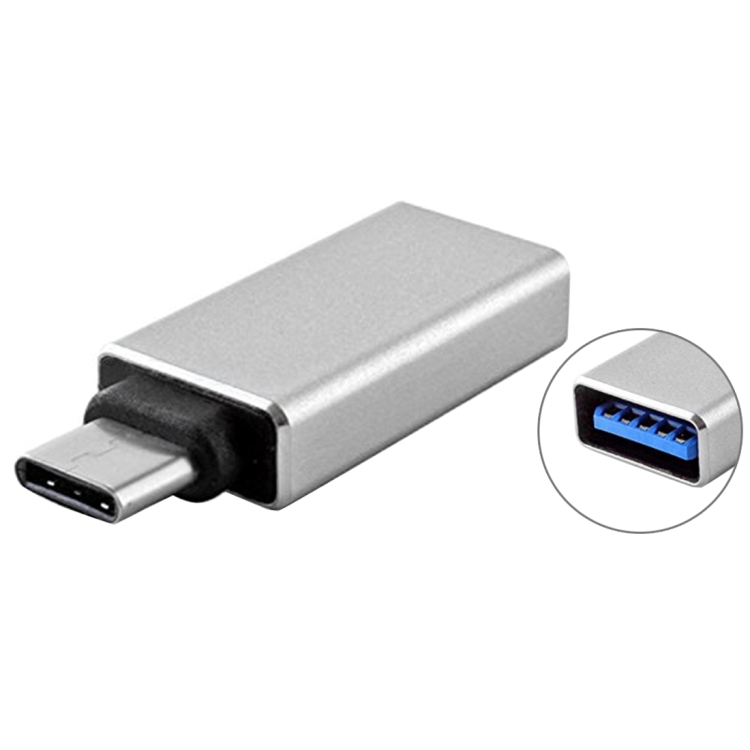 Redukce USB-C (samec) / USB (samice) - stříbrná
