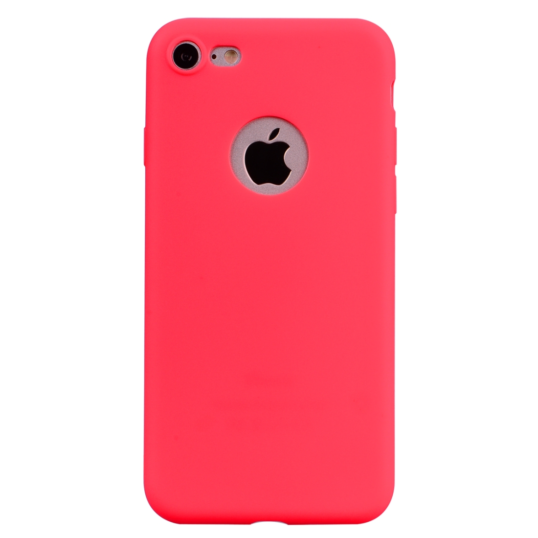 Obal s výřezem na logo na iPhone 7 / 8 - Candy Red