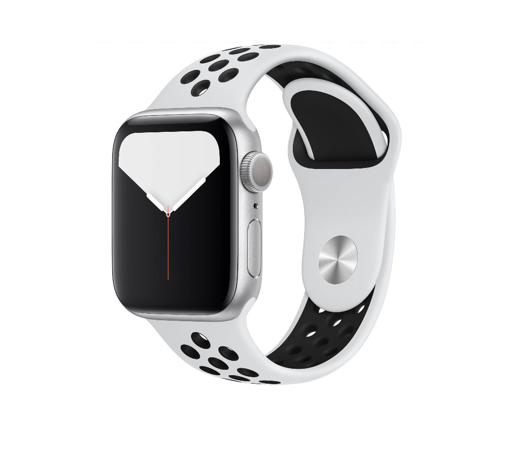 eses Silikonový řemínek pro Apple Watch - Bílo černý, S/M/L, 38mm/40mm/41mm