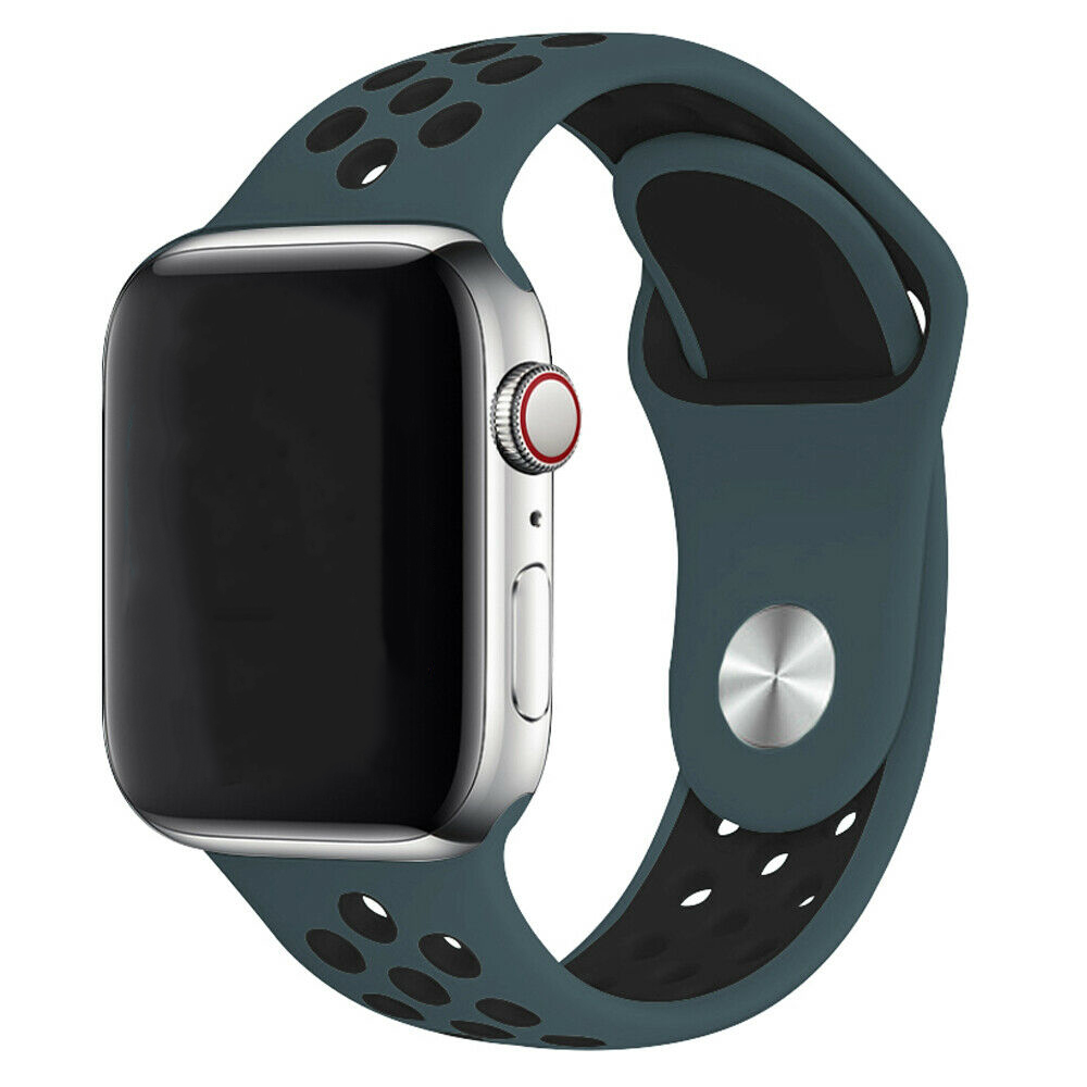 eses Silikonový řemínek pro Apple Watch - Modro černý, S/M/L, 38mm/40mm/41mm