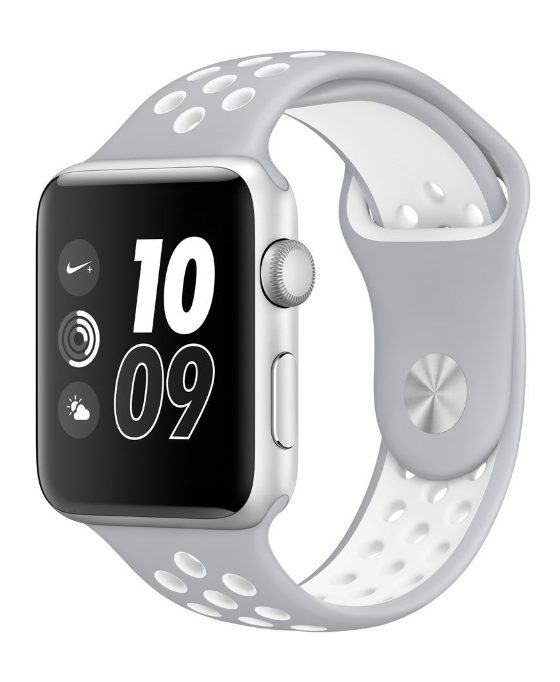 eses Silikonový řemínek pro Apple Watch - Šedo bílý, S/M/L, 42mm/44mm/45mm/49mm