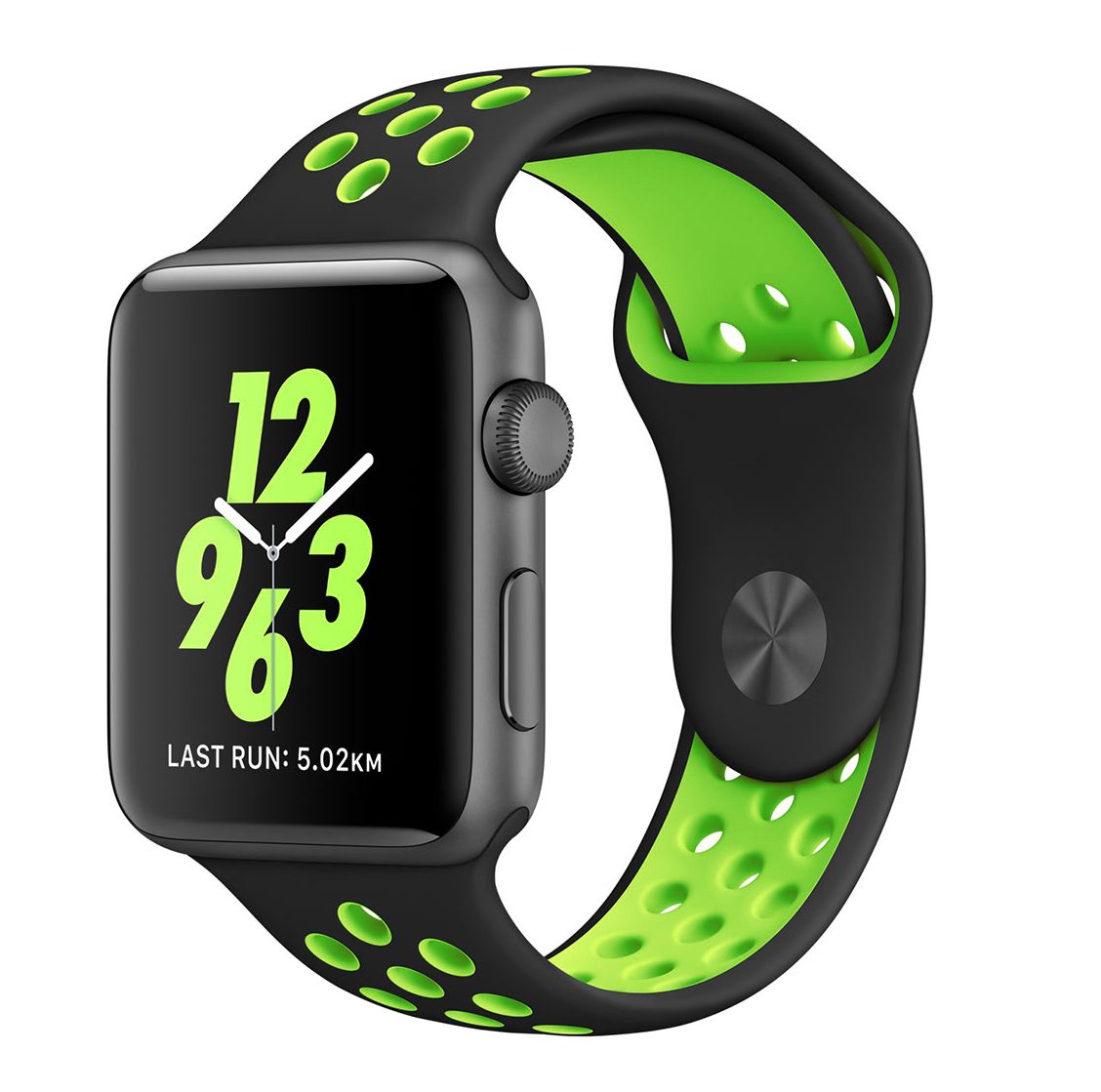eses Silikonový řemínek pro Apple Watch - Černo zelený, S/M/L, 42mm/44mm/45mm/49mm