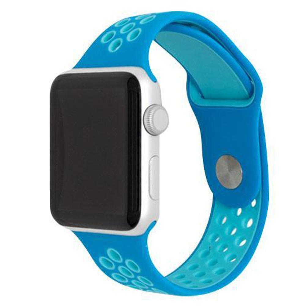 eses Silikonový řemínek pro Apple Watch - Modro zelený, S/M/L, 42mm/44mm/45mm/49mm
