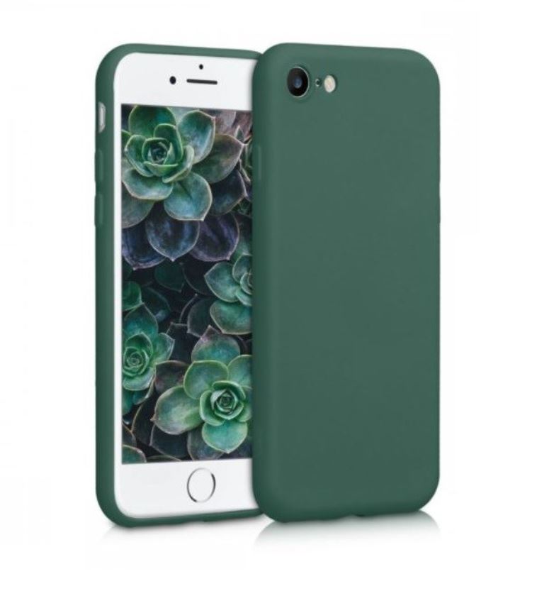 Silikonový kryt pro iPhone SE 2022, SE 2020, 7 a 8 - Tmavě zelený