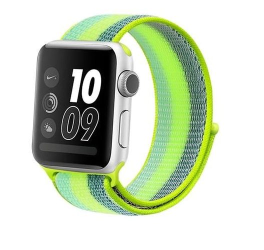 eses Nylonový řemínek pro Apple Watch - Neonové proužky, 42mm/44mm/45mm/49mm