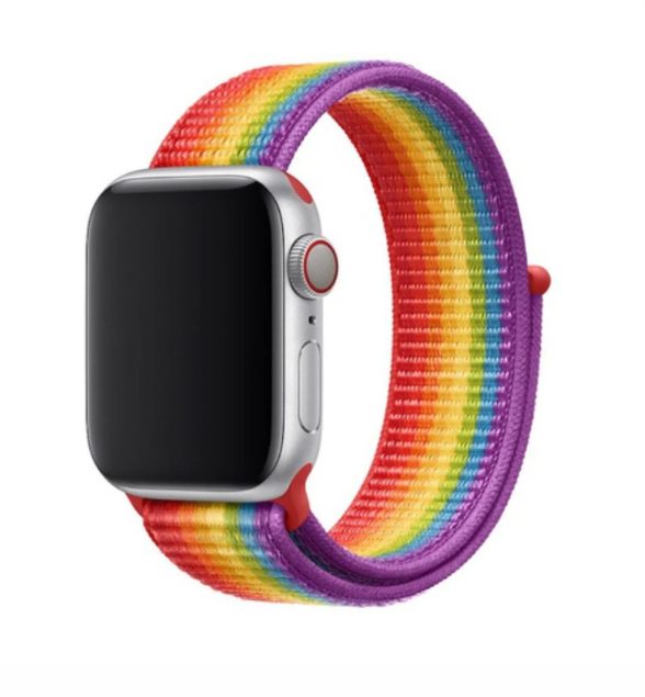 eses Nylonový řemínek pro Apple Watch - Duhový, 42mm/44mm/45mm/49mm