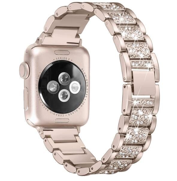 eses Kovový luxusní řemínek pro Apple Watch - Písková zlatá, 38mm/40mm/41mm