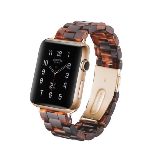 eses Řemínek z epoxidové pryskyřice pro Apple Watch - Vzorovaný hnědý, 38mm/40mm/41mm