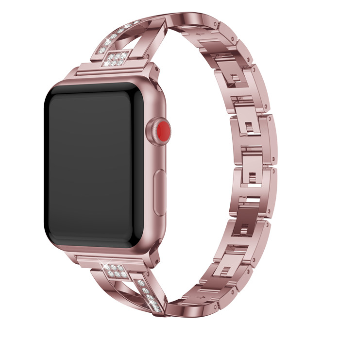 eses Kovový elegantní řemínek pro Apple Watch - Růžový, 42mm/44mm/45mm/49mm