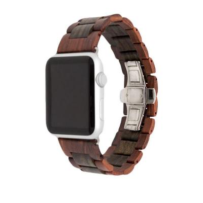 eses Dřevěný řemínek pro Apple Watch - Hnědý, 42mm/44mm/45mm/49mm