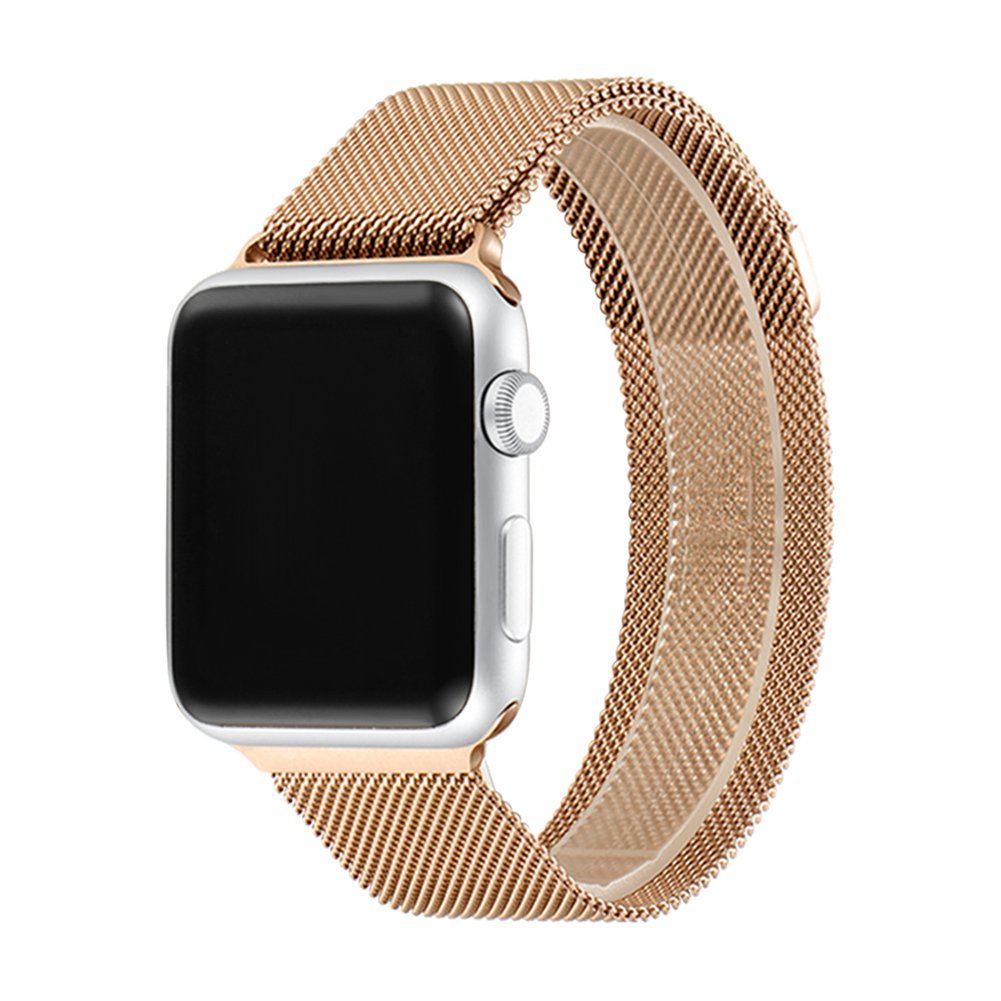 eses Milánský tah pro Apple Watch - Růžově zlatý, 42mm/44mm/45mm/49mm