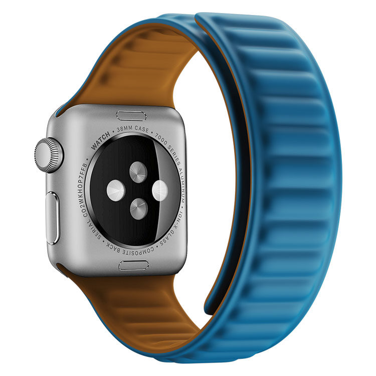 eses Silikonový magnetický řemínek pro Apple Watch - Modrý, 38mm/40mm/41mm