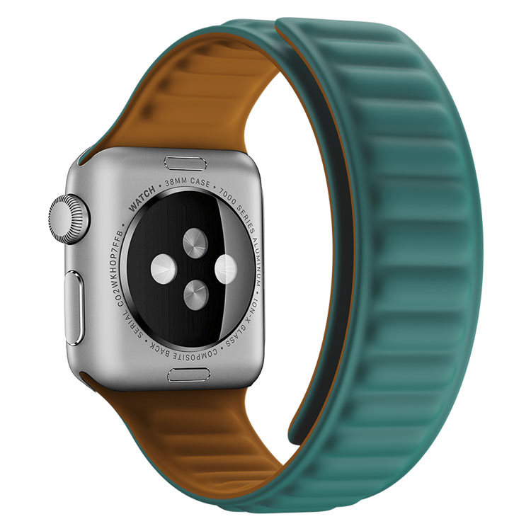 eses Silikonový magnetický řemínek pro Apple Watch - Zelený, 38mm/40mm/41mm